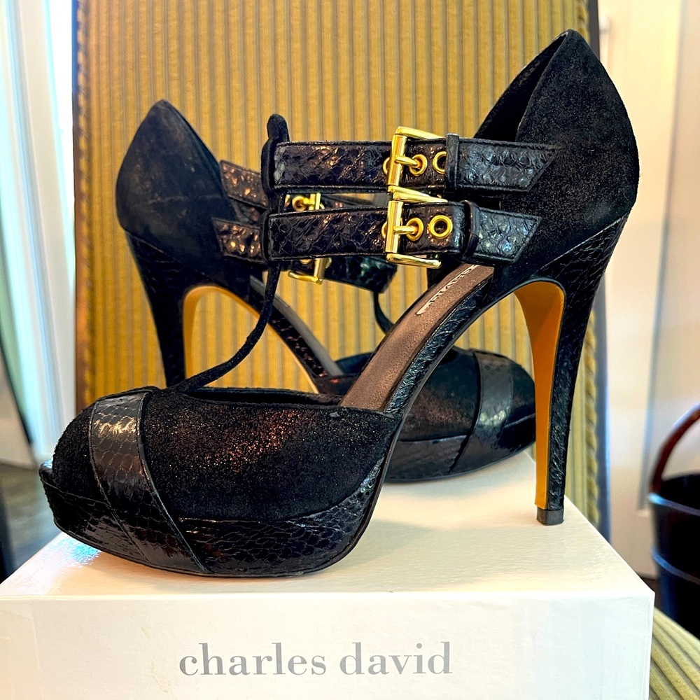 Charles David “Sniper” Peep Toe Stiletto Platform
